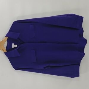 Chico's button down blouse top size 3 XL 16 long sleeve poplin collared Chico's